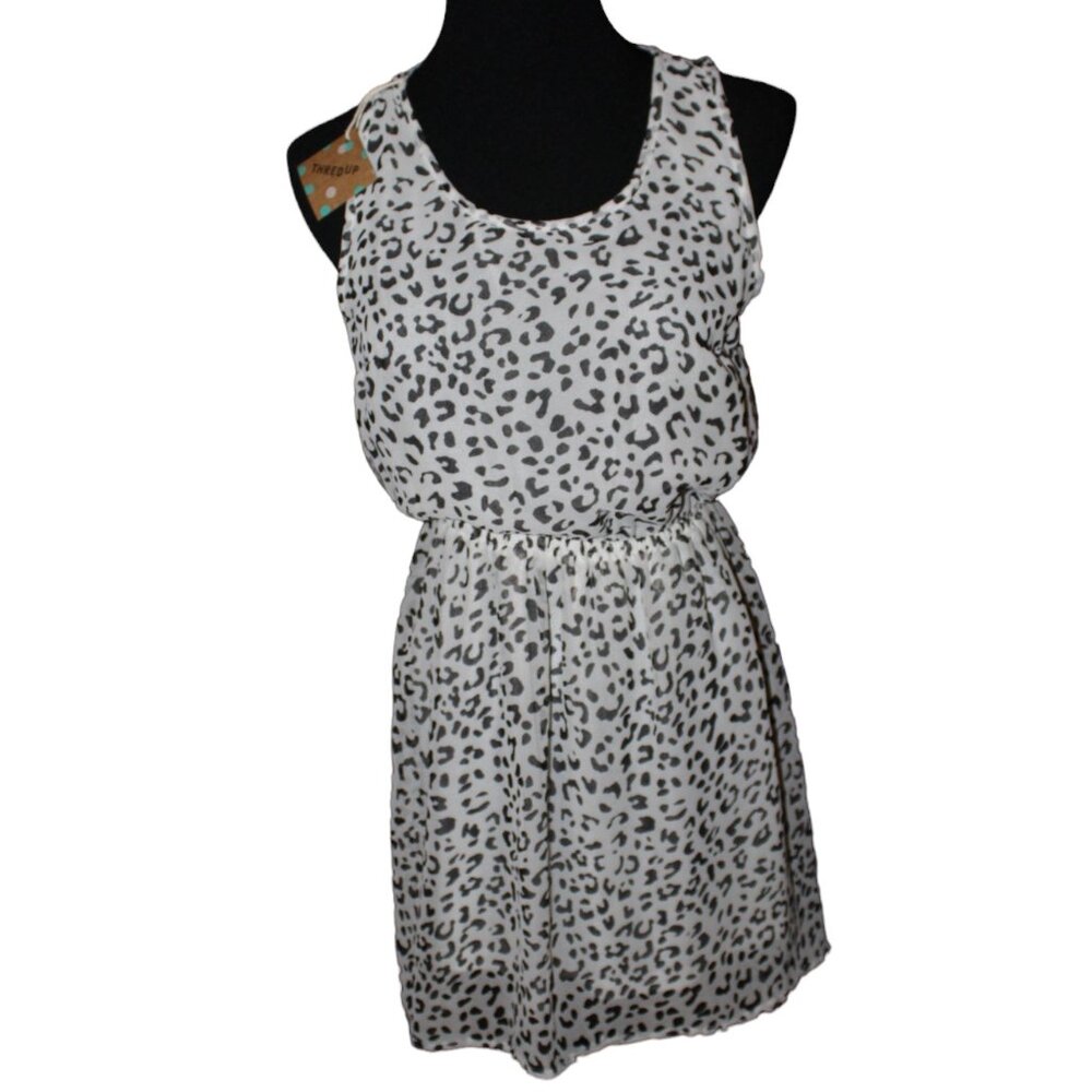 CLEARANCE SALE Divided H&M Leopard Animal Print White Black Mini 4 Renewed EUC